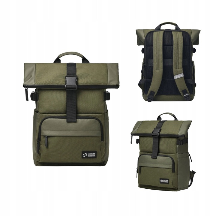 Rucsac Urban Classic, 18,6L, impermeabil, cu compartiment pentru laptop 15,6", verde