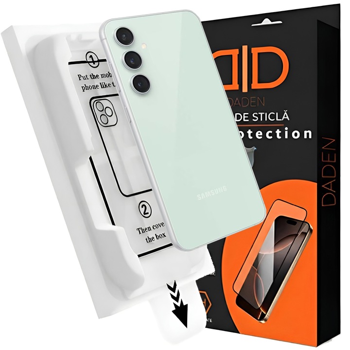 Folie Sticla pentru Samsung S23 FE cu aplicator Daden MagicBox, Full Cover, Protectie Profesionala, Ultra Rezistenta, Calitate Premium, Margini negre