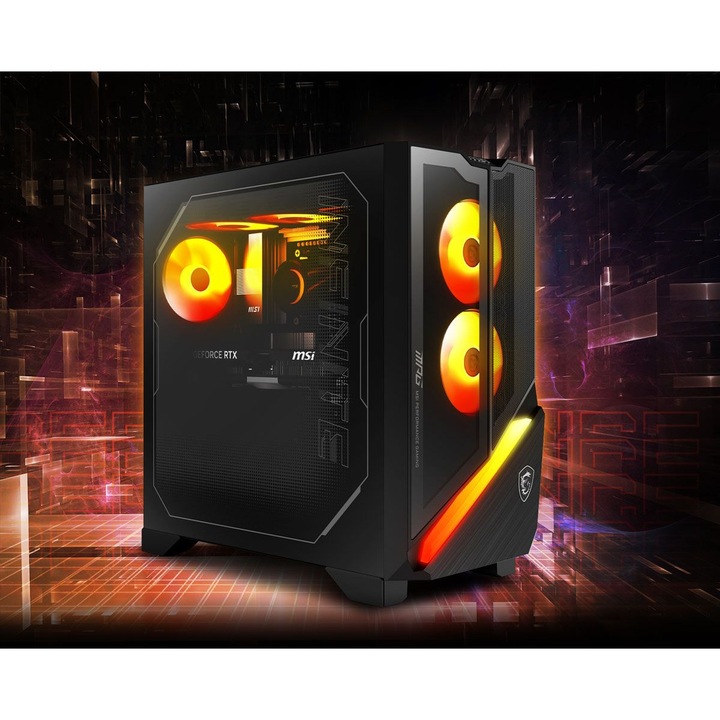 Desktop PC MSI MPG Infinite Z3 9NVRR7-618EU MT, AMD Ryzen 7 - 9800X3D 8 C / 16 T, 4.7 GHz - 5.2 GHz, 32 GB RAM, 2 TB SSD, Fara unitate optica, nVidia GeForce RTX 5070 Ti SHADOW 3X 16 GB, 850 W, Windows 11 Home