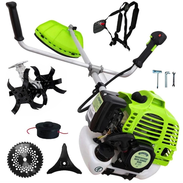 Set Motocoasa Micul Fermier GF-1311, 3.4CP, Cap Cultivator