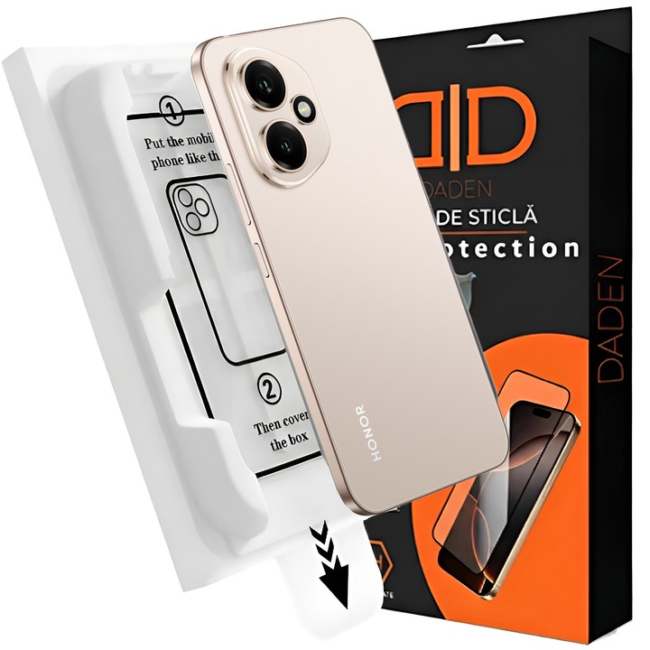 Folie Sticla pentru Honor 400 5G cu aplicator Daden MagicBox, Full Cover, Protectie Profesionala, Ultra Rezistenta, Calitate Premium, Margini negre
