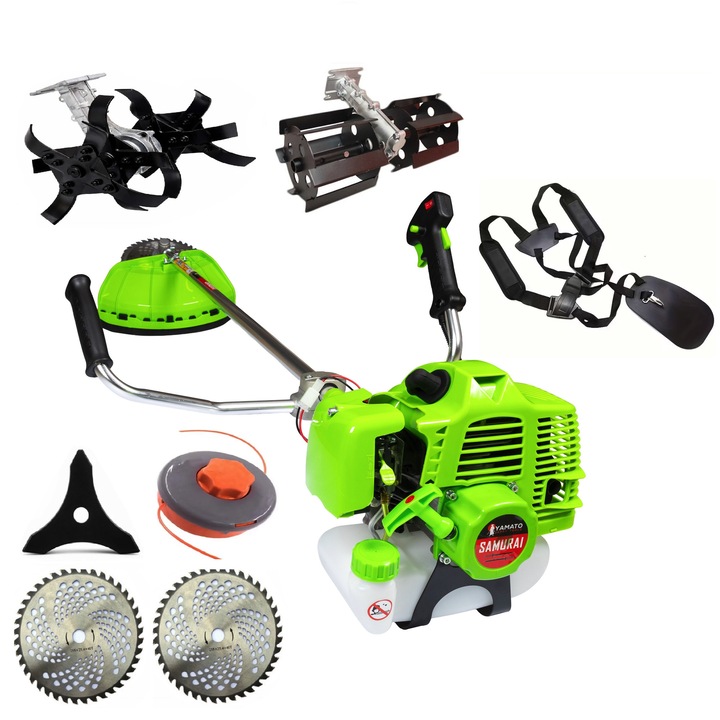 Set Motocoasa Yamato Samurai YAM-909S, 8CP, Cap Cultivator, Cap Prasitoare