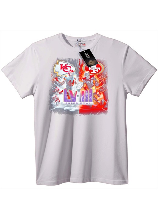Super Bowl LVIII Chiefs 49ers póló, Fehér