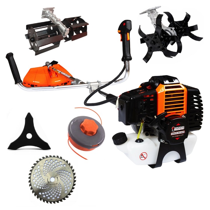 Set Motocoasa pliabila Yamato ZRX-8600 Racing Edition, 7CP, Cap Cultivator, Cap Prasitoare