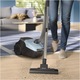 Прахосмукачка с торба Philips XD1142/10 серия 2000, Мощност 750W, HEPA филтрираща система, Многофункционална всмукателна глава, 9 м кабел, 2x 3 л торби, Аксесоар за мебели и животински косми, Син/Черен