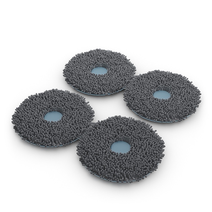 Кърпи за моп Philips XV1452/10, За роботи серия 5000, Съвместими с XU5000 и XU5100, 4 броя, Миещи се мопове от суперфибри, Устойчив на износване материал, Подмяна на всеки 3-6 месеца