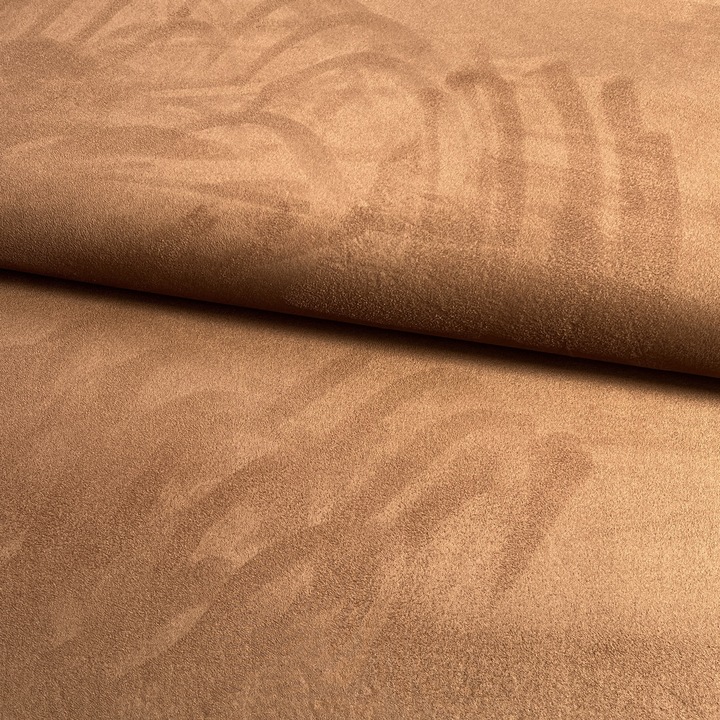 Material pentru reconditionare plafon auto, Tip Alcantara, Material Tapiterie fete de usi auto, Cu spate buretat, Culoare Maro, Dimensiune 200 x 150 cm, Tusi Leather