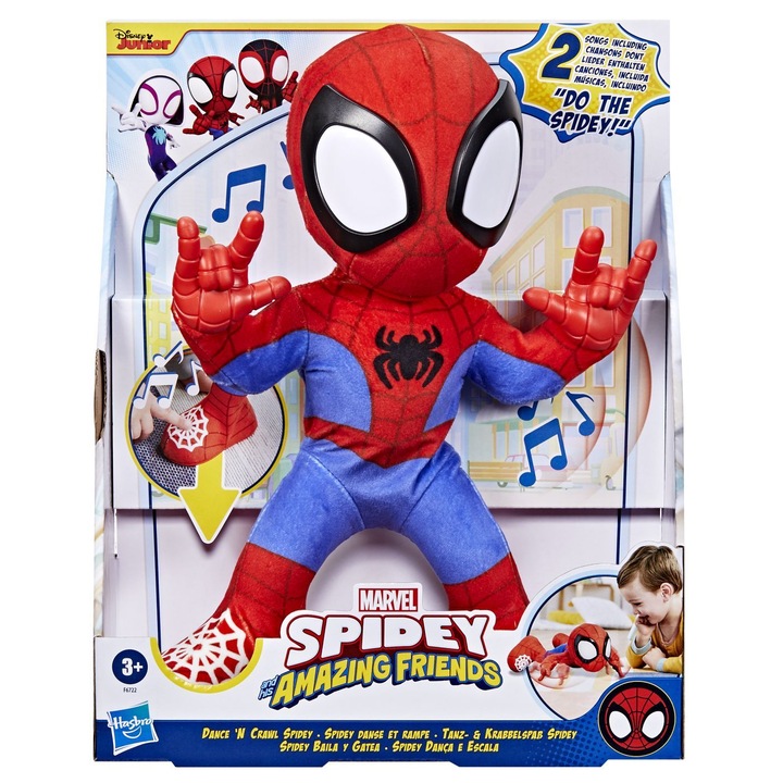 Jucarie de plus interactiva Disney Marvel Spidey and his amazing friends - Spidey, 25 cm