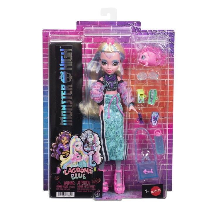 Papusa Monster High - Lagoona Blue, cu accesorii