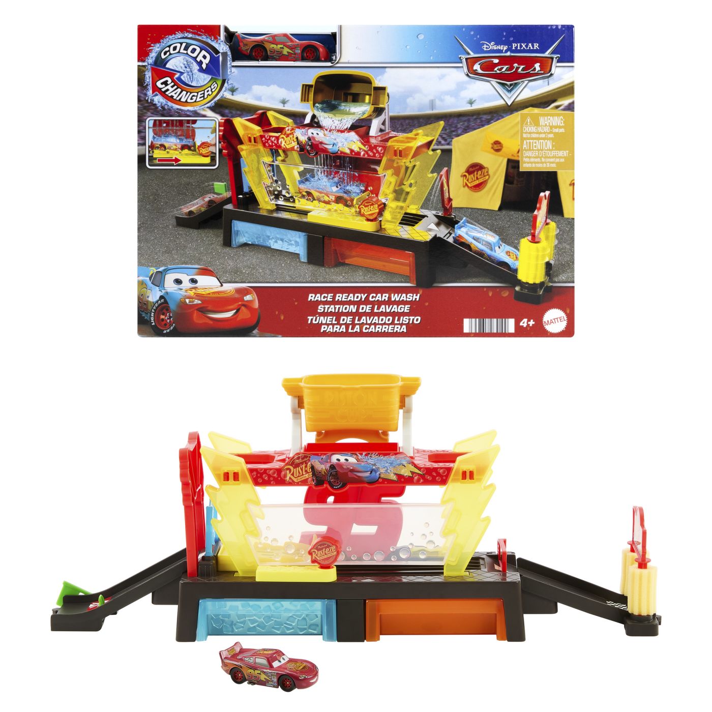 Set de joaca Disney Cars - Color Changers, Spalatorie auto - eMAG.ro