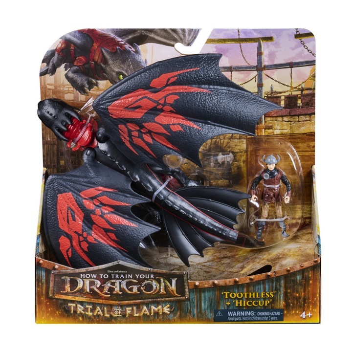 Set figurine How to train your dragon - Trial of Fire, Toothless si Hiccup