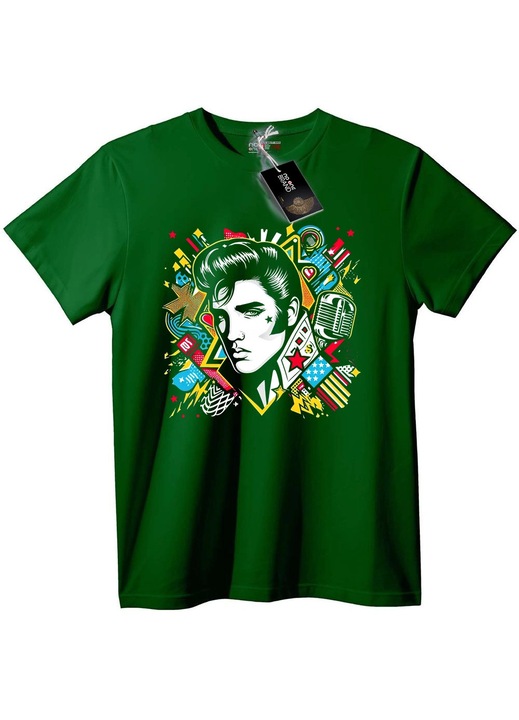 Elvis Rock legenda póló, Angolzöld