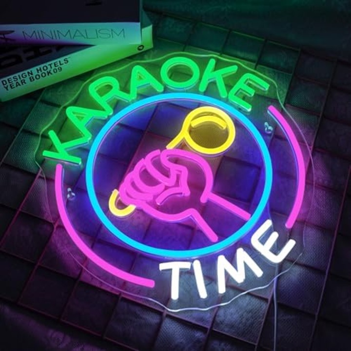 Semn luminos Karaoke Time Neon, multicolor