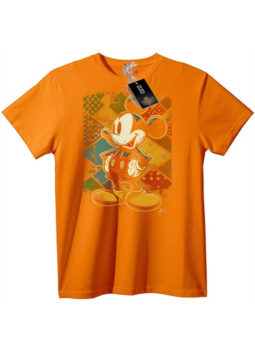 Mickey Mouse Geometriai Póló, Narancssárga