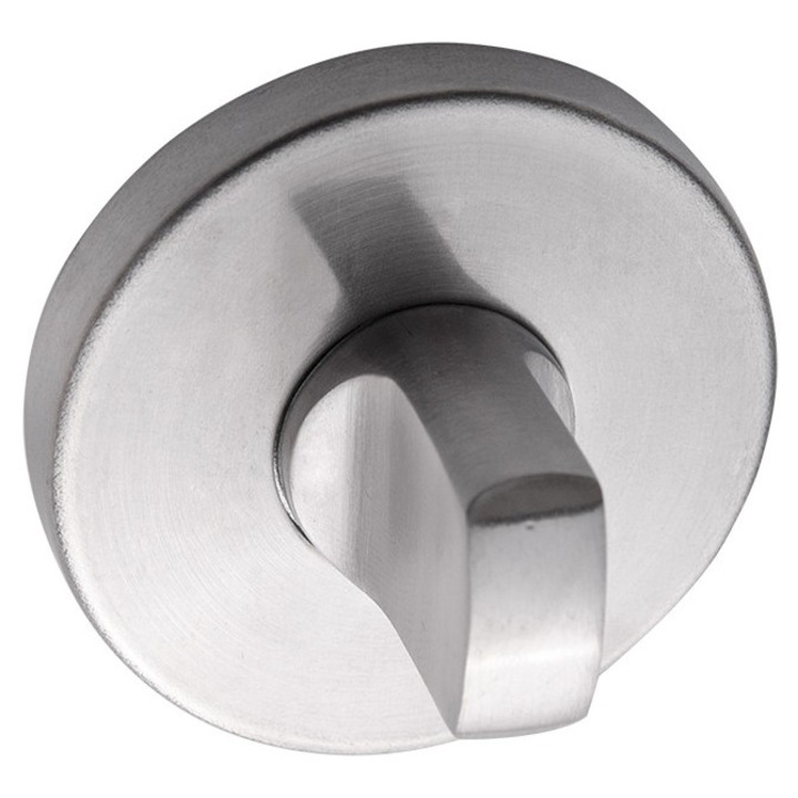 Set rozeta circulara WC, Kuchinox, satinat, 55x8mm, pentru usi interioare 38-45mm