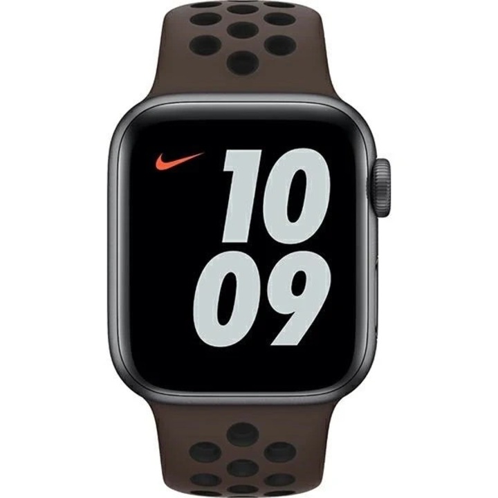 Bratara Apple Watch Nike Sport, 38/40/41mm, color brun-negru, dimensiune ajustabila