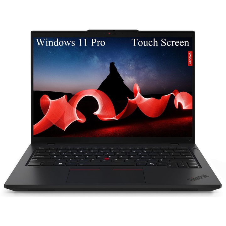 Laptop Lenovo ThinkPad L14 Gen 5 (Intel), 14" FHD IPS 400nits Touch Screen, Intel Core Ultra 5 125U 12-core, 24 GB DDR5, 256 GB SSD m2 PCIe, Intel Graphics, Windows 11 Pro, 1.40 kg. Black