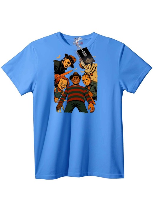 Тениска Horror Icons, Светлосин