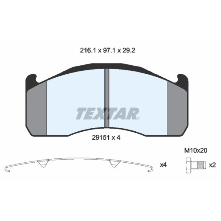 Textar Fékbetét Készlet Volvo FH16/FM12/FM9-hez