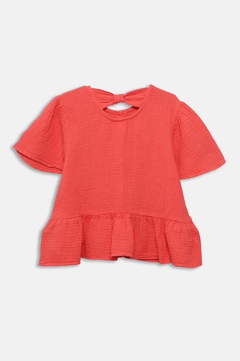 LC WAIKIKI, Bluza cu nasturi si terminatie peplum, Coral