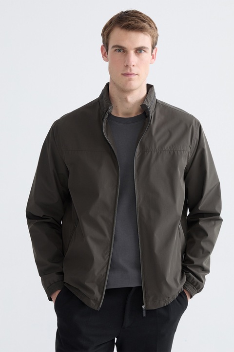 LC WAIKIKI, Jacheta cu model uni si buzunare laterale, Negru stins, XL