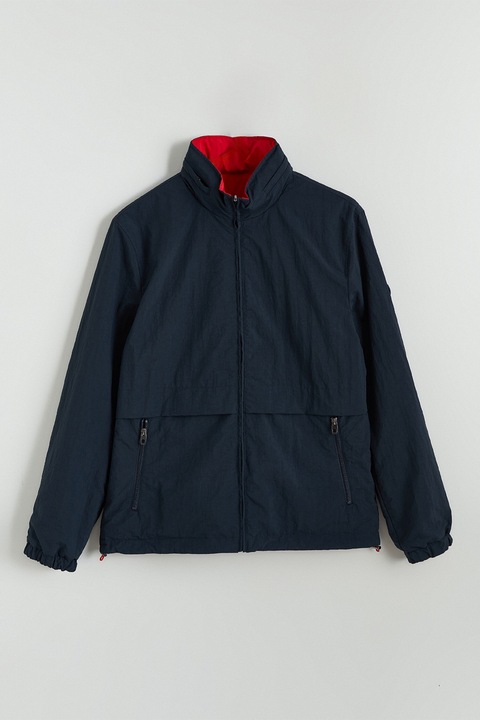 LC WAIKIKI, Jacheta reversibila cu guler scurt, Rosu/Bleumarin