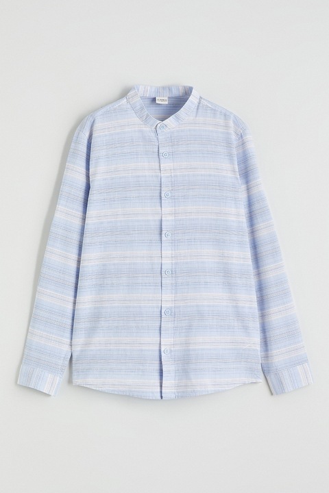 LC WAIKIKI, Camasa-tunica din bumbac, Albastru pastel/Alb optic