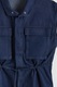 LC WAIKIKI, Jacheta din denim cu maneci scurte si snur de ajustare in talie, Bleumarin
