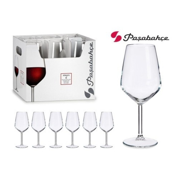 Allegra 490ml-es borospohár készlet, 6 db