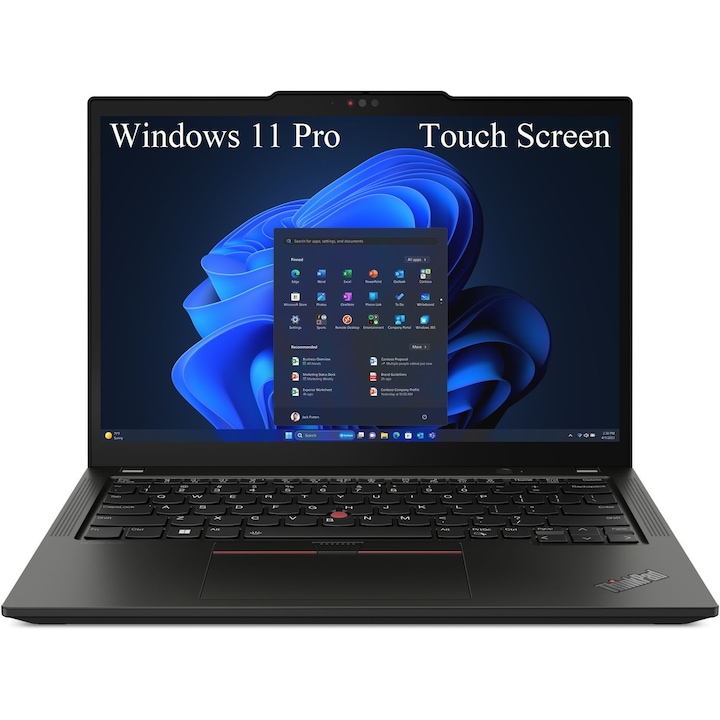 Laptop Lenovo ThinkPad X13 Gen 5 (Intel), 13.3" WUXGA 1920x1200 IPS Touch Screen, Intel Core Ultra 7 165U 12-core, 16 GB DDR5, 256 GB SSD m2 PCIe, Intel Graphics, Windows 11 Pro, Carbon Aluminium Case 1.17 kg Black
