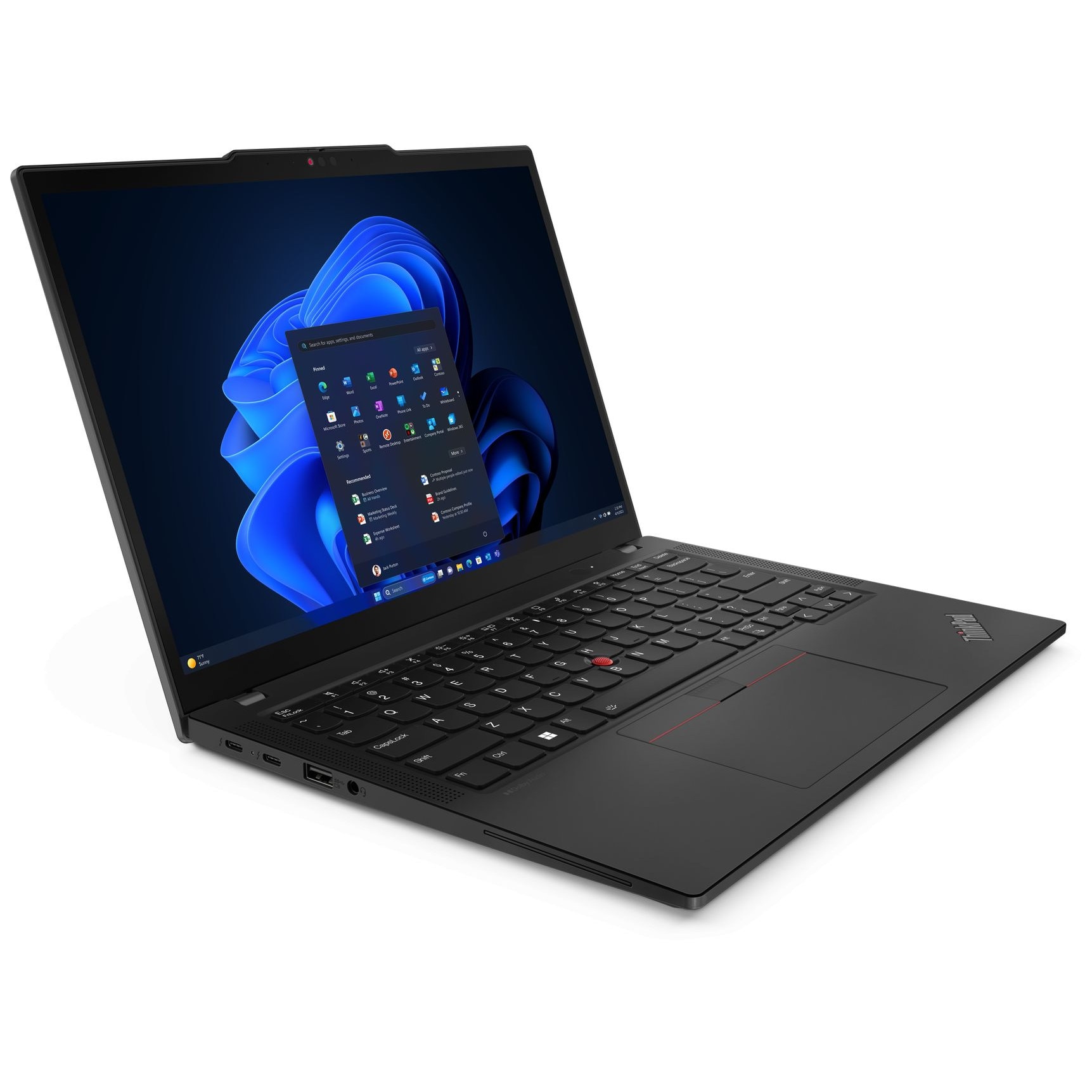 Laptop Lenovo ThinkPad X13 Gen 5 (Intel), 13.3" WUXGA 1920x1200 IPS Touch Screen, Intel Core Ultra 7 165U 12-core, 16 GB DDR5, 1TB SSD m2 PCIe, Intel Graphics, Windows 11 Pro, Carbon Aluminium Case 1.17 kg Black