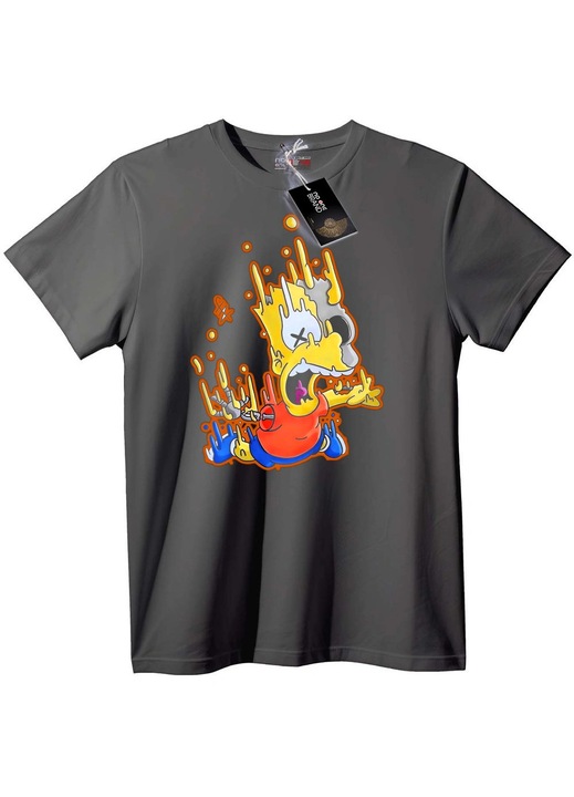 Póló Bart Simpson olvadt művészet, Szürke