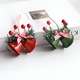 Set 8 clopotei decorativi de Craciun, 4 culori, 7 cm