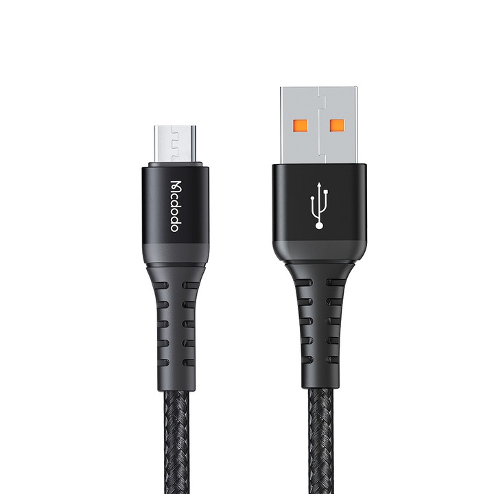 USB - Micro USB adat- és töltőkábel, 1 m, Mcdodo, fekete szín, CA-2281