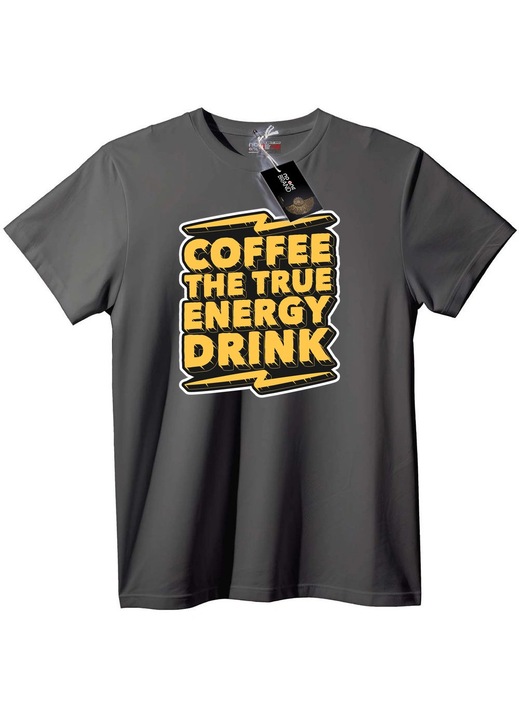 Tricou Cafeaua: Adevărata băutură energizantă, Gri