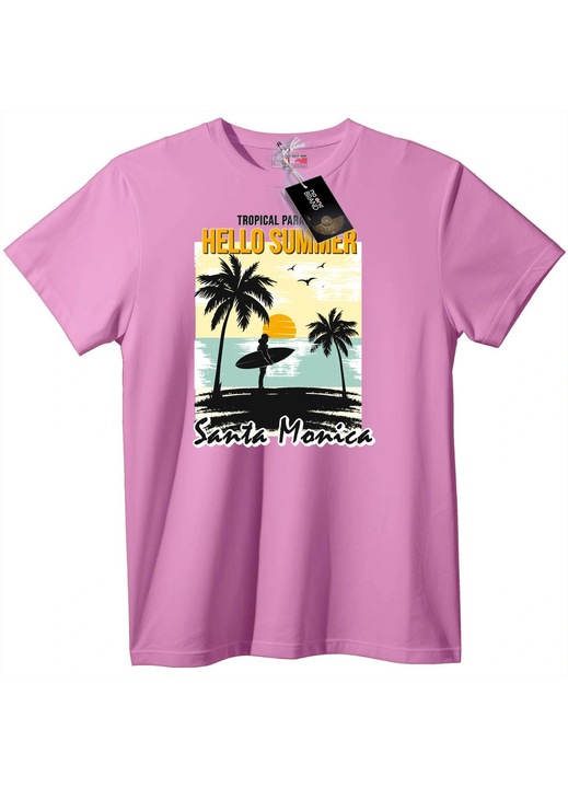 Póló Hello Nyár Santa Monica, Candy Pink