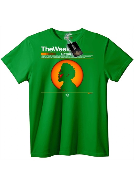 Тениска The Weeknd Dawn FM, Зелен