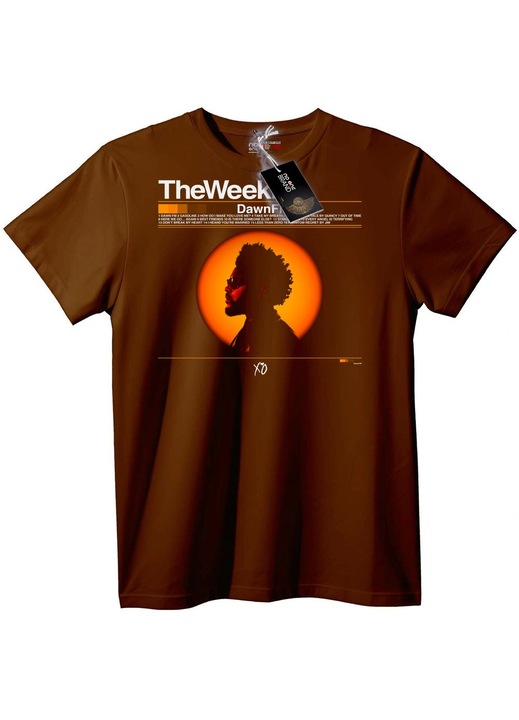 The Weeknd Dawn FM póló, Barna