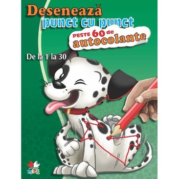 De la 1 la 30 - Deseneaza punct cu punct. Peste 60 de autocolante De la 1 la 30 - Deseneaza punct cu punct. Peste 60 de autocolante