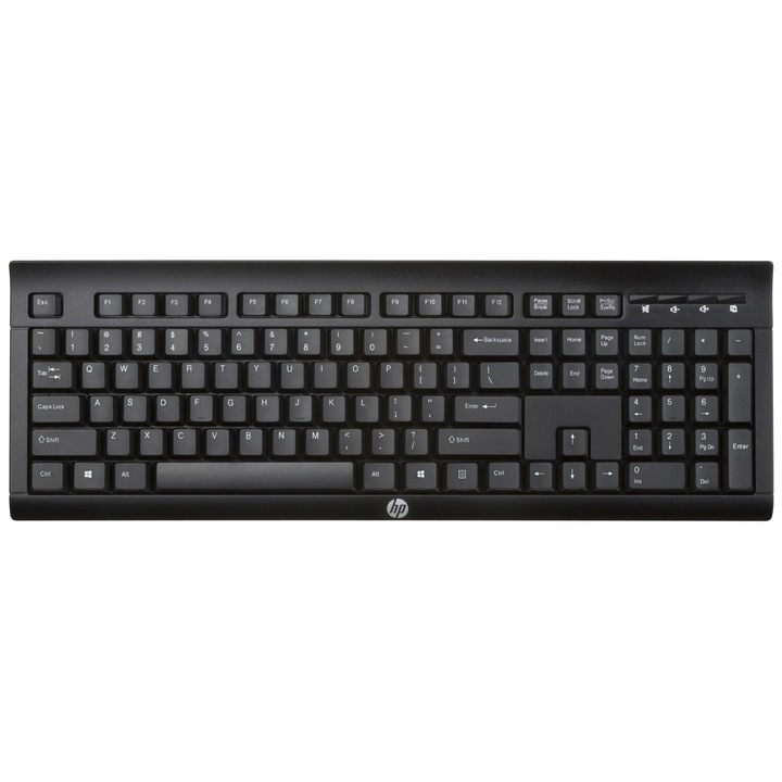 РО Безжична клавиатура HP K2500, USB, Layout RO, Черна