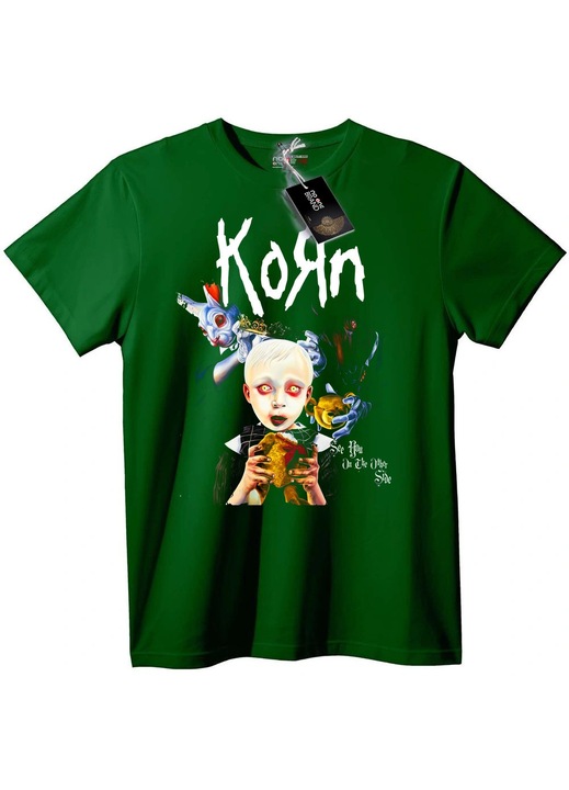 Tricou Korn 'Ne vedem pe cealaltă parte', Verde englez