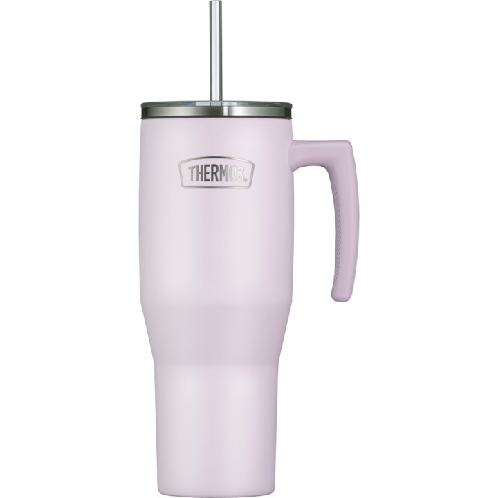 Termokubek Thermos Refreshing 1100 ml, matowo lawendowy, cu maner si pai, pentru bauturi calde si reci