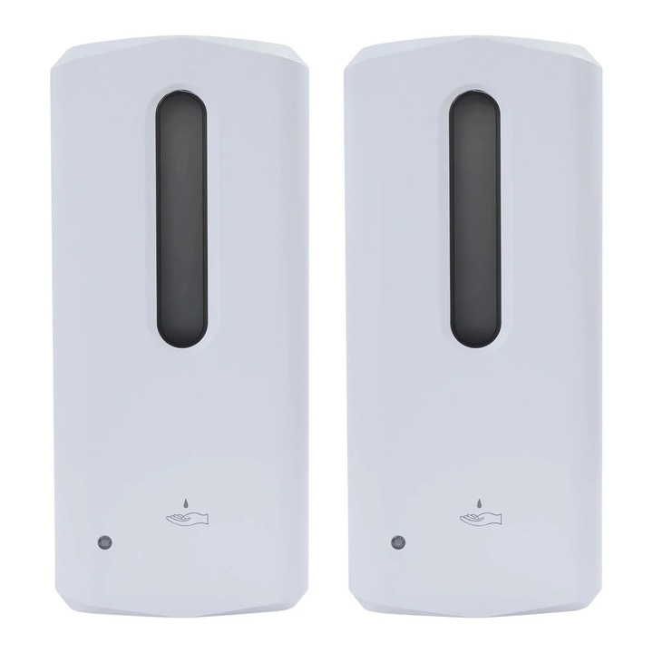 Automatikus folyékony szappanadagoló, dupla pumpás, fehér