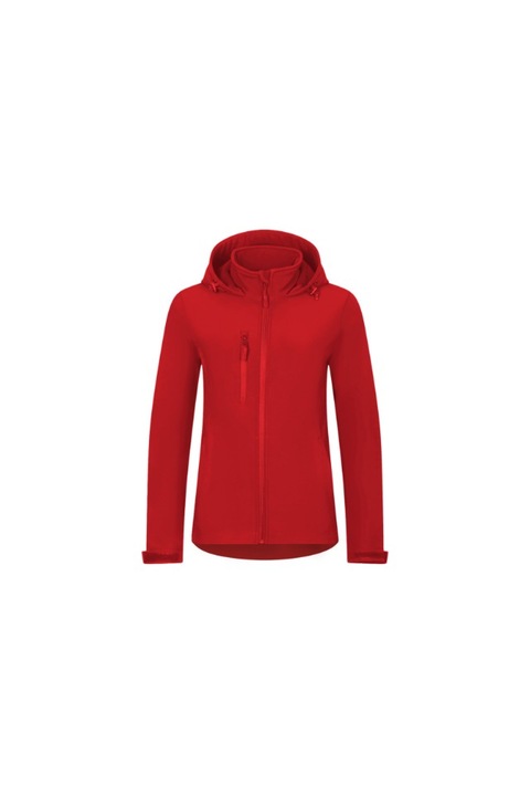 Hanorac Softshell Dama Malfini Rail, 4-Way Stretch, Hidrofuga, Interior Microfleece Antiscamosare, Gluga Reglabila - 549, Rosu