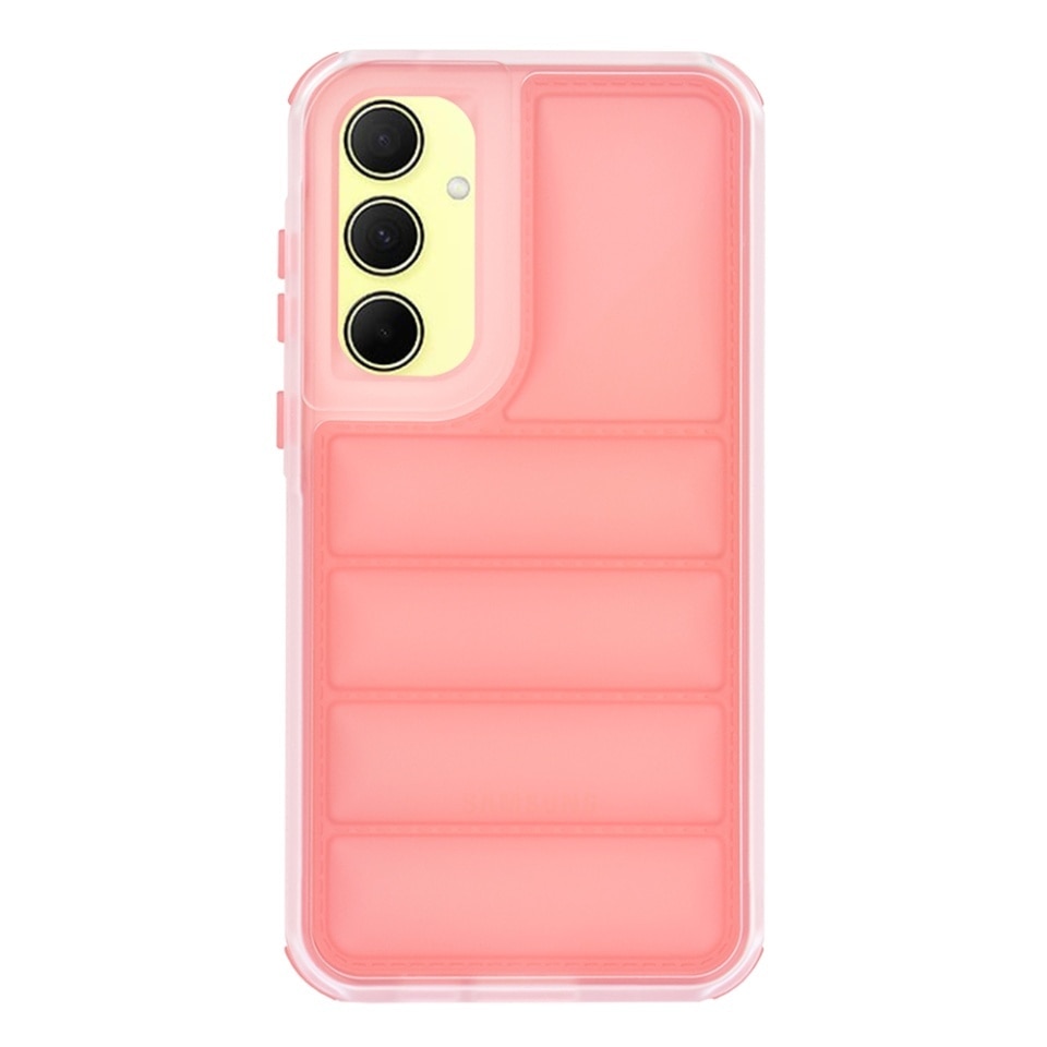 Husa pentru Samsung Galaxy A35 5G, anti soc, margini ridicate, design modern, set cu sticker, wave shield, Rosu