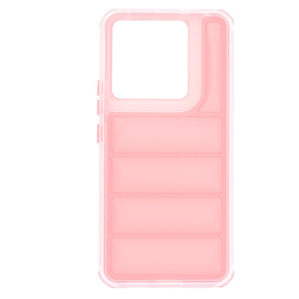 Husa pentru Xiaomi Redmi Note 13 Pro 5G / Poco X6, anti soc, margini ridicate, design modern, set cu sticker, wave shield, Roz