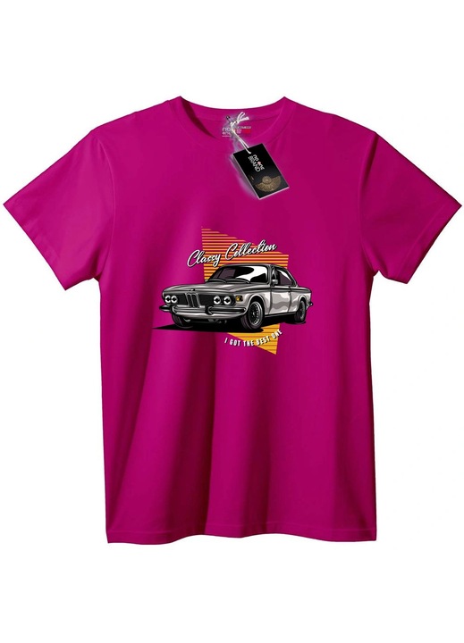 BMW Klasszikus autó póló, Halványlila