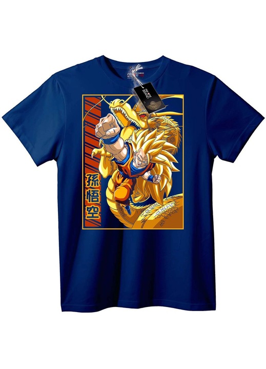 Тениска Goku и Shenron Аниме, Bleumarin