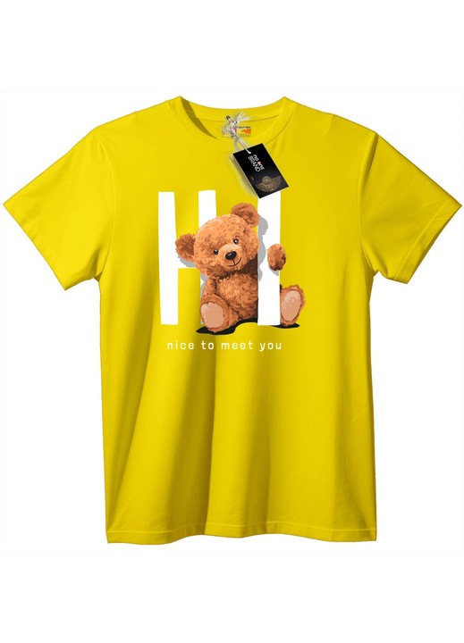 HI Plüssmackó póló, Sárga
