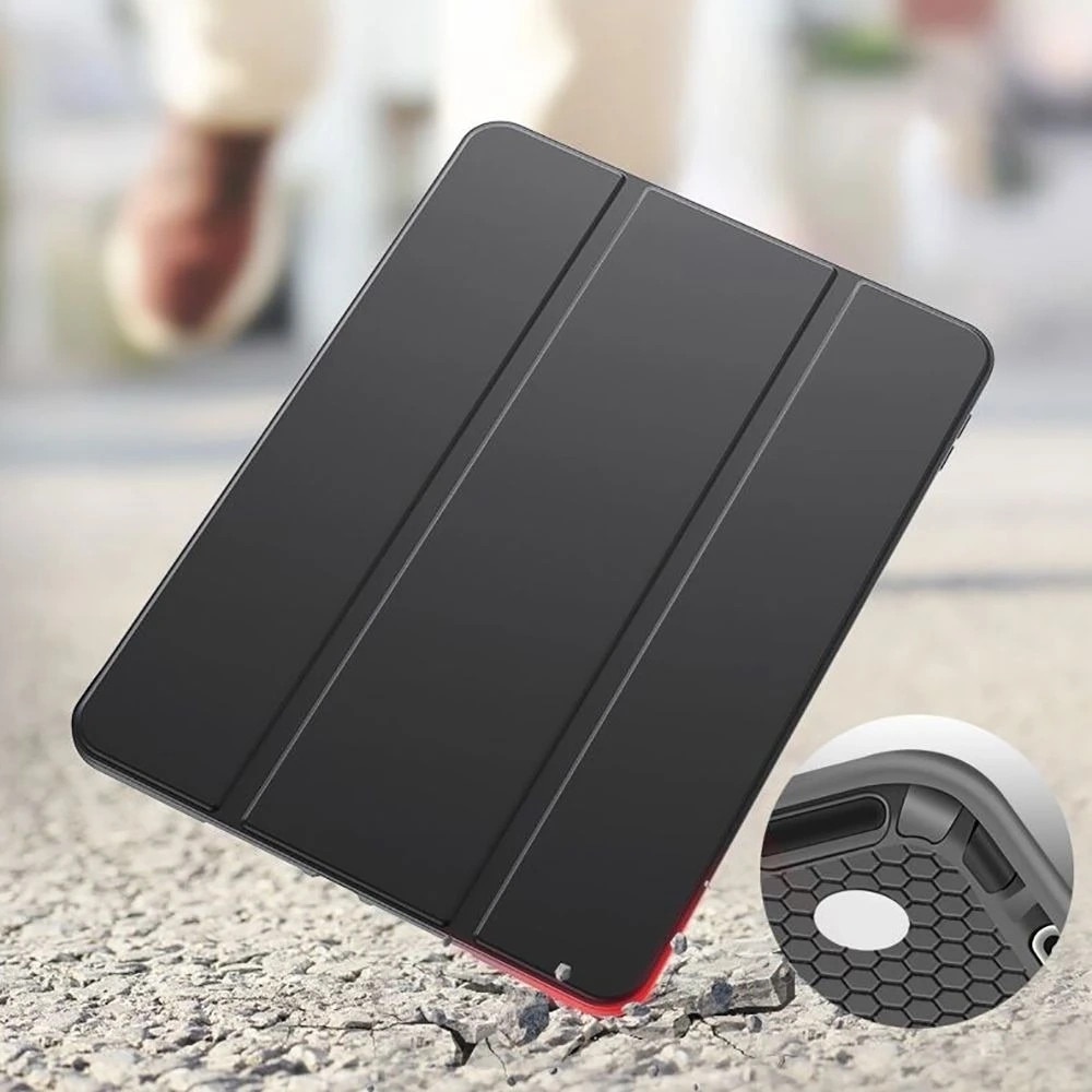 Husa tableta SmartCase, 4kom.pl, neagra, pentru iPad 10.9 2022, set complet